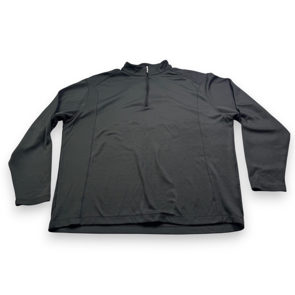 Nike Men XXL Anthracite Grey Quarter Zip Pullover Textured Active Top 400099-060
